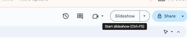 Google Slides laser pointer shortcut